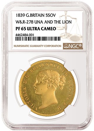 The Iconic 1839 Victoria Una and the Lion £5 Gold Coin Explained